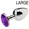 Image de Plug Bijou Strass Violet - LARGE 8 x 4cm violet