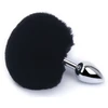 Image de Plug Queue de lapin Bunny Tail 6 x 2.7 cm Noir