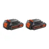 Image de BLACK+DECKER 18 V 2,0 Ah Batterie Lot de 2