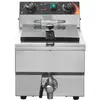 Image de Mophorn - Friteuse commerciale, friteuse électrique 1500 w avec panier, acier inoxydable 9 l, contrôle du temps et de la température, protection