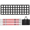 Image de Filet de hayon, 54 po x 18 po, pour camions, vus, camionnettes, jeeps et remorques., 4 sangles, réglable - Mophorn