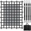 Image de Mophorn Filet de chargement, 72 po x 57 po, filet de chargement robuste pour camion, avec 4 sangles réglables, mousquetons et crochets en S, pour