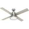 Image de Hunter Fans - Ventilateur de plafond Loki Nickel avec lumière