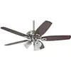 Image de Hunter Fans - Ventilateur de plafond Builder Plus Nickel avec Lumière