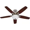 Image de Hunter Fans - Ventilateur de plafond Builder Deluxe Nickel avec Lumière