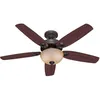 Image de Hunter Fans - Ventilateur de plafond Builder Deluxe Bronze avec Lumière