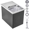 Image de Mophorn - vevor Bac a Glace Encastrable 26,7 l 456x304x371 mm Boite Isotherme pour Glace avec Couvercle en Inox Alimentaire Conservateur a Glacons