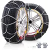 Image de Chaines a Neige en Acier Allie au Manganese, Chaines de Pneus Antiderapantes, Conduite Plus Securitaire, Accessoires d'Urgence pour Voitures,