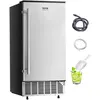 Image de VEVOR Machine a Glacons sous Plan Encastrable, Appareil de Preparation de Glacons Capacite 36,3 kg/24 h, avec Porte Reversible en Acier Inoxydable,