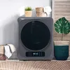 Image de Sécheur d'échappement Portable avec Ecran LCD,Sèche-linge Tambour en Acier Inoxydable,Capacité jusqu'à 4kg,Noir