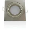 Image de Support spot encastrable carré orientable brossé avec douille GU10