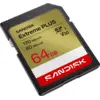 Image de Sandisk Sdxc Extreme Plus 64gb (uhs-i V30 U3 R170 Mb/s / W80mb/s 4k Uhd)