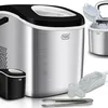 Image de Machine à glaçons Argent Appareil préparation de glace 12 kg/24 h réservoir 1,3L led Inclus panier et pelle à glace