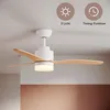 Image de Ventilateur de plafond avec éclairage 3 pales 3 niveaux de puissance Fonction de réserve - 119 cm Blanc - Sonni