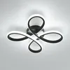 Image de Comely - Plafonnier led moderne noir 28W Blanc froid 6500K forme fleur idéal pour salon chambre couloir salle à manger cuisine