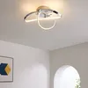 Image de Kosilum   Plafonnier LED 3 boucles chromé IP20   Métal et PVC   Tension 220/230V   Hauteur 19cm   Diamètre 59cm