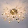 Image de Kosilum - Plafonnier cristal doré 78 cm - Gutenstein