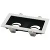 Image de Optonica - Support Spot GU10 Encastrable Orientable Double Projecteur Blanc/Noir - silamp