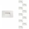 Image de Balise led saillie 3W 220V 120° IP44 pour Escalier - Pack de 10 / Blanc Neutre / Blanc Silumen
