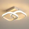 Image de Plafonnier led Moderne, Luminaire de Plafond Carré en Acrylique Diamètre 19 cm pour Chambre, Salon, Cuisine, Couloir - 22W - Blanc - Lumière Chaude