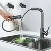 Image de Mitigeur Cuisine avec Douchette Extractible Robinet Cuisine avec 2 Types de Jets Mitigeur Évier en Acier Inoxydable, Rotatif 360°, Gris Noir - Cecipa