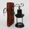 Image de Rétro Vintage applique murale en bois Applique Lampe Extérieure lanterne lumière 220V