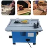 Image de Mini scie circulaire de table multifonction 1400 W Petite scie circulaire de table réglable en hauteur et angle pour couper du bois, des meubles,