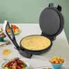 Image de Roti Maker 1200W 220V Électrique Acier Inoxydable Chauffage Double Face Tortilla Maker Revêtement Antiadhésif, Contrôle Automatique de la Température