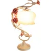 Image de Lampe de bureau rose - Rétro - Blanc - Lampe de table moderne - Veilleuse - Cadeau créatif