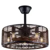 Image de Abat-jour marron Lampe de plafond Ventilateur de plafond Avec lumière Télécommande Timing