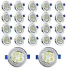 Image de Naizy - led Encastrables Plat 3W 230V Luminaire Spot Plafond Encastré Aluminium Mini - 20x3W,Blanc Froid