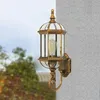 Image de Applique murale Applique murale antique Applique de jardin Applique d'extérieur Applique murale en métal et verre étanche Prise 220 v E27 (sans