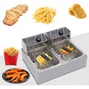 Image de Gojoy - Friteuse double friteuse à huile 12 l en acier inoxydable professionnel pour cuisine restaurant commercial