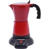 Image de Gojoy - Machine à expresso électrique, cafetière, cafetière, camping, moka, 6 tasses de café (300 ml) fait un véritable café italien (rouge)