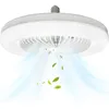Image de Ventilateur de plafond fermé avec lumière, lampe E27 30W ventilateur de plafond silencieux, 3 modes de fonctionnement, ventilateur mural portable