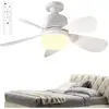 Image de Ventilateur de plafond avec éclairage et télécommande Ventilateur de plafond Farmhouse Smart avec télécommande led, éclairage réglable en continu sur