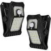 Image de Lampe solaire d'extérieur 45 led avec détecteur de mouvement et pince, 3 modes et 3 méthodes de montage, éclairage de sécurité étanche IP65 pour