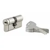 Image de Cylindre de serrure double entrée Transit 2, 30x30mm, nickel, anti-arrachement, anti-perçage, anti-crochetage, 5 clés - Thirard
