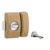 Image de Thirard - Verrou à bouton Universel pour porte d'entrée, cylindre 45mm, acier, 3 clés, epoxy bronze