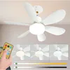 Image de 52cm Silencieux Ventilateur de Plafond avec Lumière et Telecommande, 40W Lampe Ventilateur Plafond avec Douille E27, Dimmable led Ventilateur Plafond