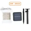 Image de 30M 300 led Guirlande Solaire Guirlande Fée Fil De Cuivre Guirlande Lumineuse Extérieure Étanche Décoration De Jardin Guirlande De Noël Lumières,