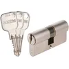 Image de Exem - Cylindre 2 entrées F9 Laiton nickelé - Varié - 90 x 30 mm