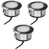 Image de Lot 3 spots extérieur encastrables 3.8W, 3000K, 3x25lm, Ø69, Inox - patio - Arlux Lighting