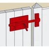Image de Verrou à levier verrou de box porte cadenas + gâche acier zingué gris - Afbat