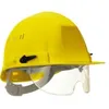 Image de Taliaplast - Casque chantier visioceanic en397 jaune rb lunette incorporee