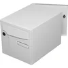 Image de Renz - Boîte aux lettres normalisée 2 portes extérieur acier blanc brillant