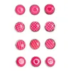 Image de Magnet époxy mini Ø12mm Rose 12 pièces