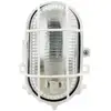 Image de Hublot ovale d'éclairage extérieur IP44 en applique avec grille, blanc