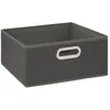 Image de 5five Simply Smart - Panier en tissu mixte modul gris foncé chiné 31x15cm - 5five
