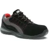 Image de S 24 Bossi Industrie - Chaussure basse zephir S1P Cuir croûte velours noir/toile grise - Taille 46 - 5122-46